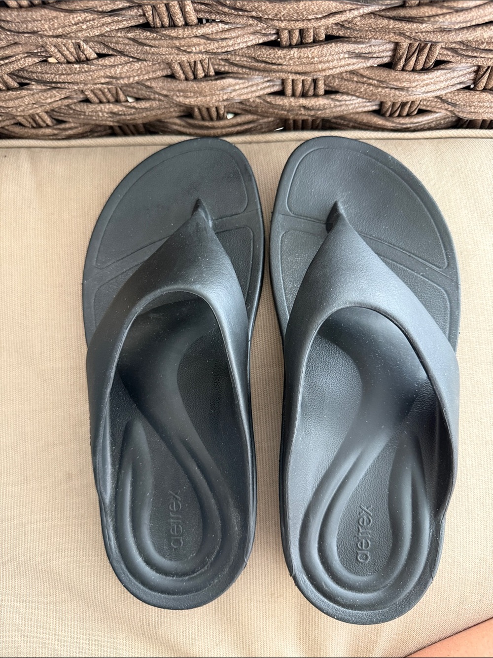 Black Foam Thong Sandals